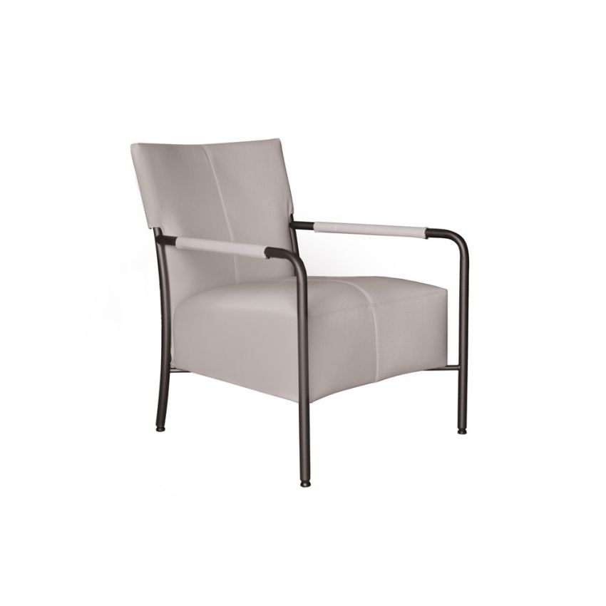 Bert Plantagie fauteuil Class in leder Twilight Light Grey bij Van Til Interieur